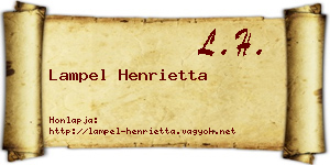 Lampel Henrietta névjegykártya